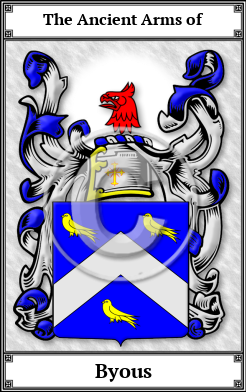 Byous Family Crest Download (JPG)  Book Plated - 150 DPI