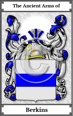 Berkins Family Crest Download (JPG)  Book Plated - 150 DPI