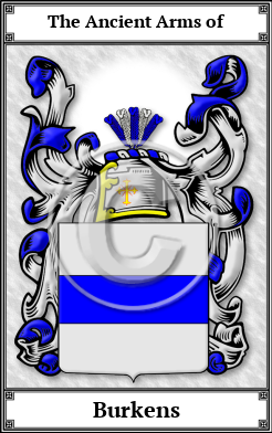 Burkens Family Crest Download (JPG)  Book Plated - 150 DPI