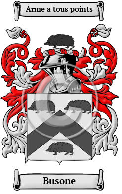 Busone Family Crest/Coat of Arms