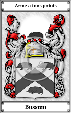 Bussum Family Crest Download (JPG) Book Plated - 600 DPI