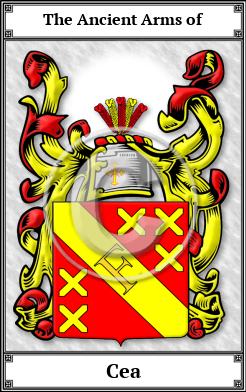 Cea Family Crest Download (JPG)  Book Plated - 150 DPI
