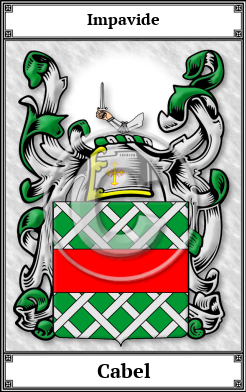 Cabel Family Crest Download (JPG)  Book Plated - 150 DPI