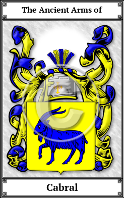 Cabral Family Crest Download (JPG)  Book Plated - 150 DPI