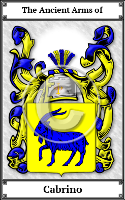 Cabrino Family Crest Download (JPG)  Book Plated - 150 DPI