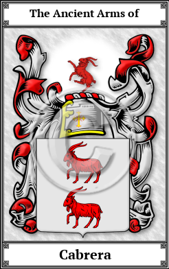 Cabrera Family Crest Download (JPG)  Book Plated - 150 DPI