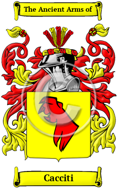 Cacciti Family Crest/Coat of Arms