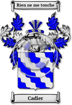 Cadier Family Crest Download (jpg) Legacy Series - 150 DPI