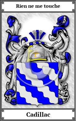 Cadillac Family Crest Download (JPG)  Book Plated - 150 DPI