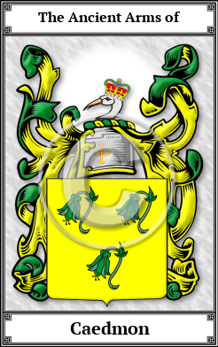 Caedmon Family Crest Download (JPG)  Book Plated - 150 DPI