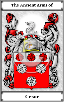 Cesar Family Crest Download (JPG)  Book Plated - 150 DPI