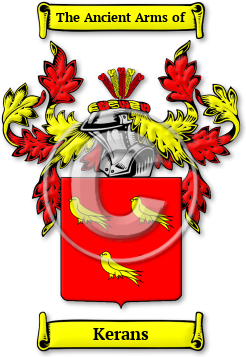 Kerans Family Crest Download (jpg) Legacy Series - 150 DPI