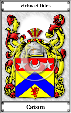 Caison Family Crest Download (JPG)  Book Plated - 150 DPI
