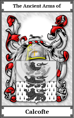 Calcofte Family Crest Download (JPG) Book Plated - 600 DPI