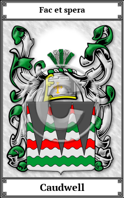 Caudwell Family Crest Download (JPG)  Book Plated - 150 DPI