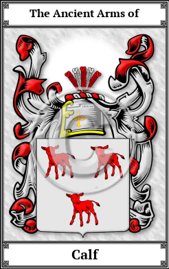 Calf Family Crest Download (JPG)  Book Plated - 150 DPI