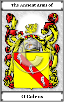 O'Calens Family Crest Download (JPG) Book Plated - 150 DPI