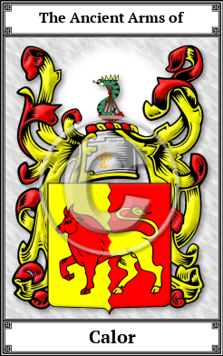 Calor Family Crest Download (JPG) Book Plated - 600 DPI