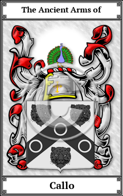 Callo Family Crest Download (JPG)  Book Plated - 150 DPI