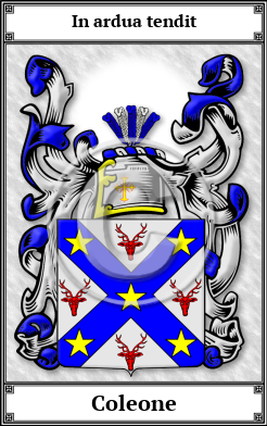 Coleone Family Crest Download (JPG) Book Plated - 600 DPI