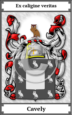 Cavely Family Crest Download (JPG) Book Plated - 600 DPI