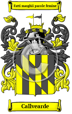 Callvearde Family Crest/Coat of Arms