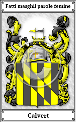 Calvert Family Crest Download (JPG)  Book Plated - 150 DPI