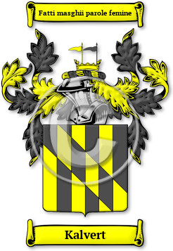 Kalvert Family Crest Download (jpg) Legacy Series - 150 DPI