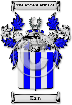 Kam Family Crest Download (jpg) Legacy Series - 150 DPI