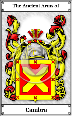 Cambra Family Crest Download (JPG)  Book Plated - 150 DPI