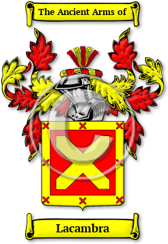 Lacambra Family Crest Download (jpg) Legacy Series - 150 DPI