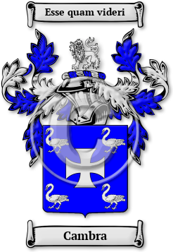 Cambra Family Crest Download (jpg) Legacy Series - 150 DPI