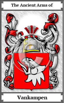 Vankampen Family Crest Download (JPG) Book Plated - 600 DPI