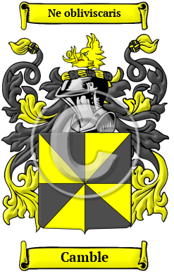 Camble Family Crest/Coat of Arms