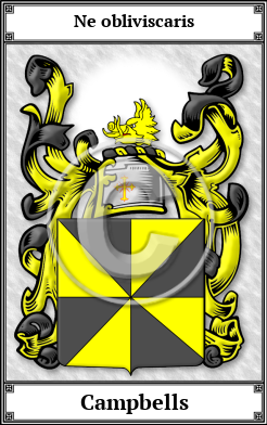 Campbells Family Crest Download (JPG) Book Plated - 600 DPI