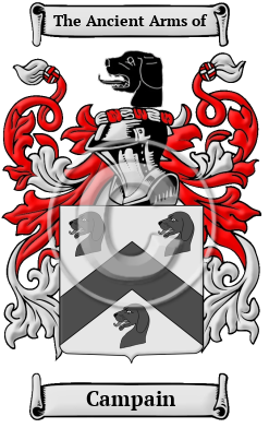 Campain Family Crest/Coat of Arms