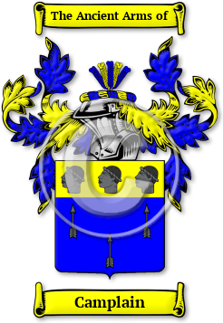 Camplain Family Crest Download (jpg) Legacy Series - 150 DPI