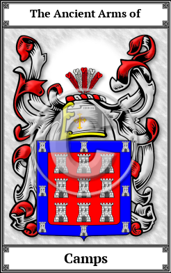 Camps Family Crest Download (JPG) Book Plated - 600 DPI