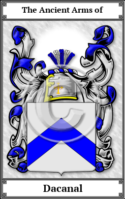 Dacanal Family Crest Download (JPG) Book Plated - 600 DPI