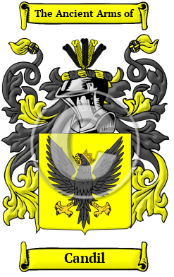 Candil Family Crest/Coat of Arms