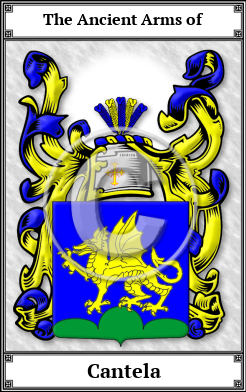 Cantela Family Crest Download (JPG)  Book Plated - 150 DPI