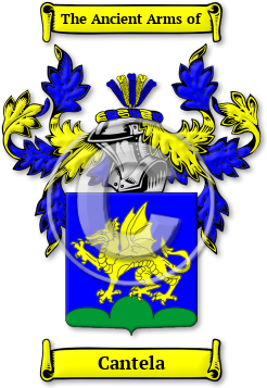 Cantela Family Crest Download (jpg) Legacy Series - 150 DPI