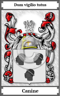 Canine Family Crest Download (JPG)  Book Plated - 150 DPI