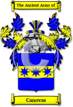 Canovas Family Crest Download (jpg) Legacy Series - 150 DPI
