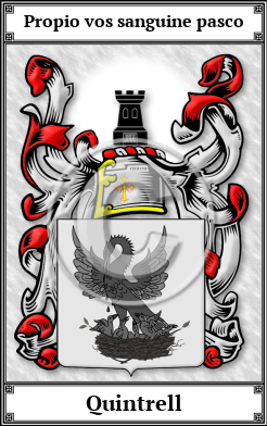 Quintrell Family Crest Download (JPG)  Book Plated - 150 DPI
