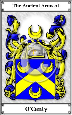 O'Canty Family Crest Download (JPG) Book Plated - 600 DPI