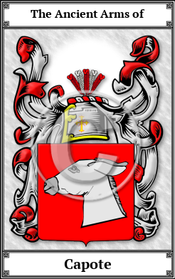 Capote Family Crest Download (JPG)  Book Plated - 150 DPI