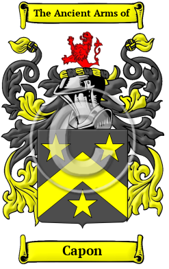 Capon Family Crest/Coat of Arms