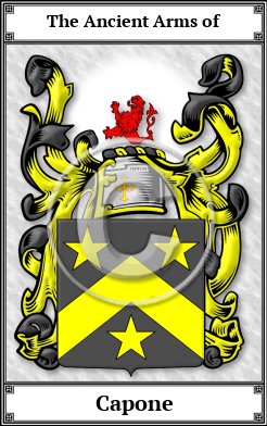 Capone Family Crest Download (JPG)  Book Plated - 150 DPI