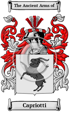 Capriotti Family Crest/Coat of Arms